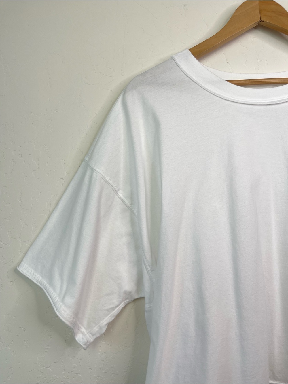 FREE PEOPLE Inspire Boxy Cropped Oversized Short Sleeve White Tee Shirt Size XL - Picture 6 of 16